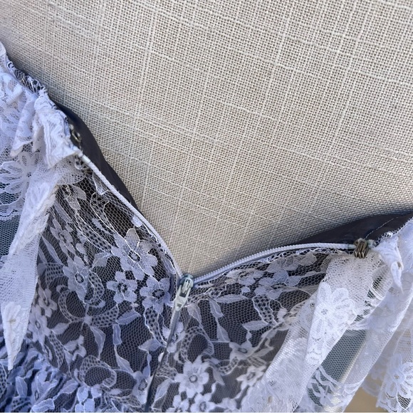 Vintage 1950s lace off the shoulder maxi dress Women’s XS - Picture 5 of 8